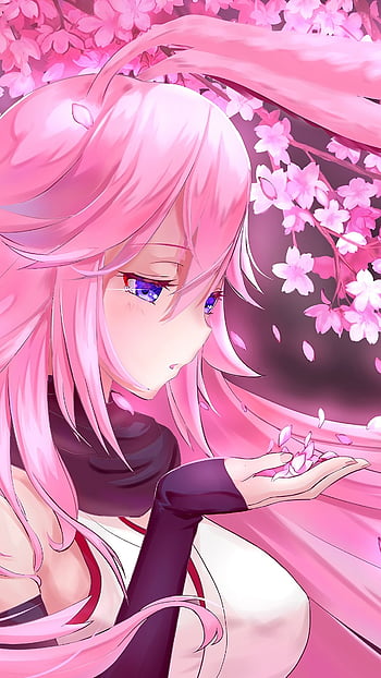 Pink-haired female anime character wallpaper, artwork, Guilty