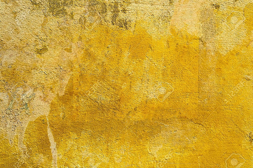 汚れた古い黄色のコンクリートの最高のテクスチャ 高画質の壁紙