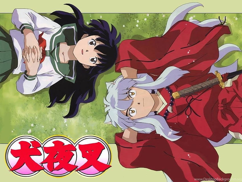 Inuyasha Anime Inuyasha - Inuyasha Ve Kagome - & Arka Plan HD duvar kağıdı