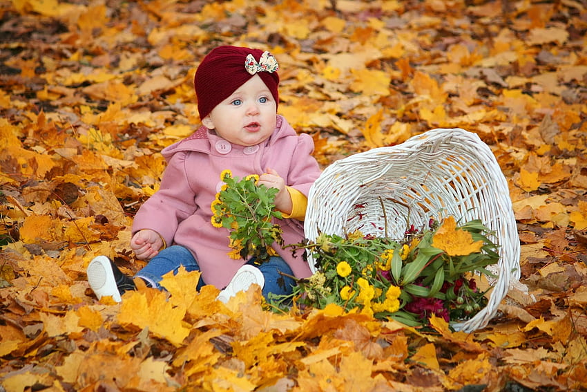 Autumn and Child, tarzie, si, toamna, copil HD wallpaper