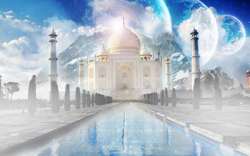 The Taj Mahal India World in jpg format HD wallpaper