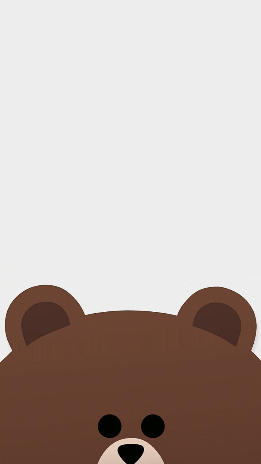 곰과 라인프렌즈 - 불곰, 귀여운 불곰 HD 전화 배경 화면