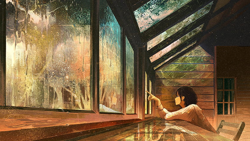 Rainy Portrait [2560 x 1440]. Rainy , , Art, Rainy Day Painting HD wallpaper