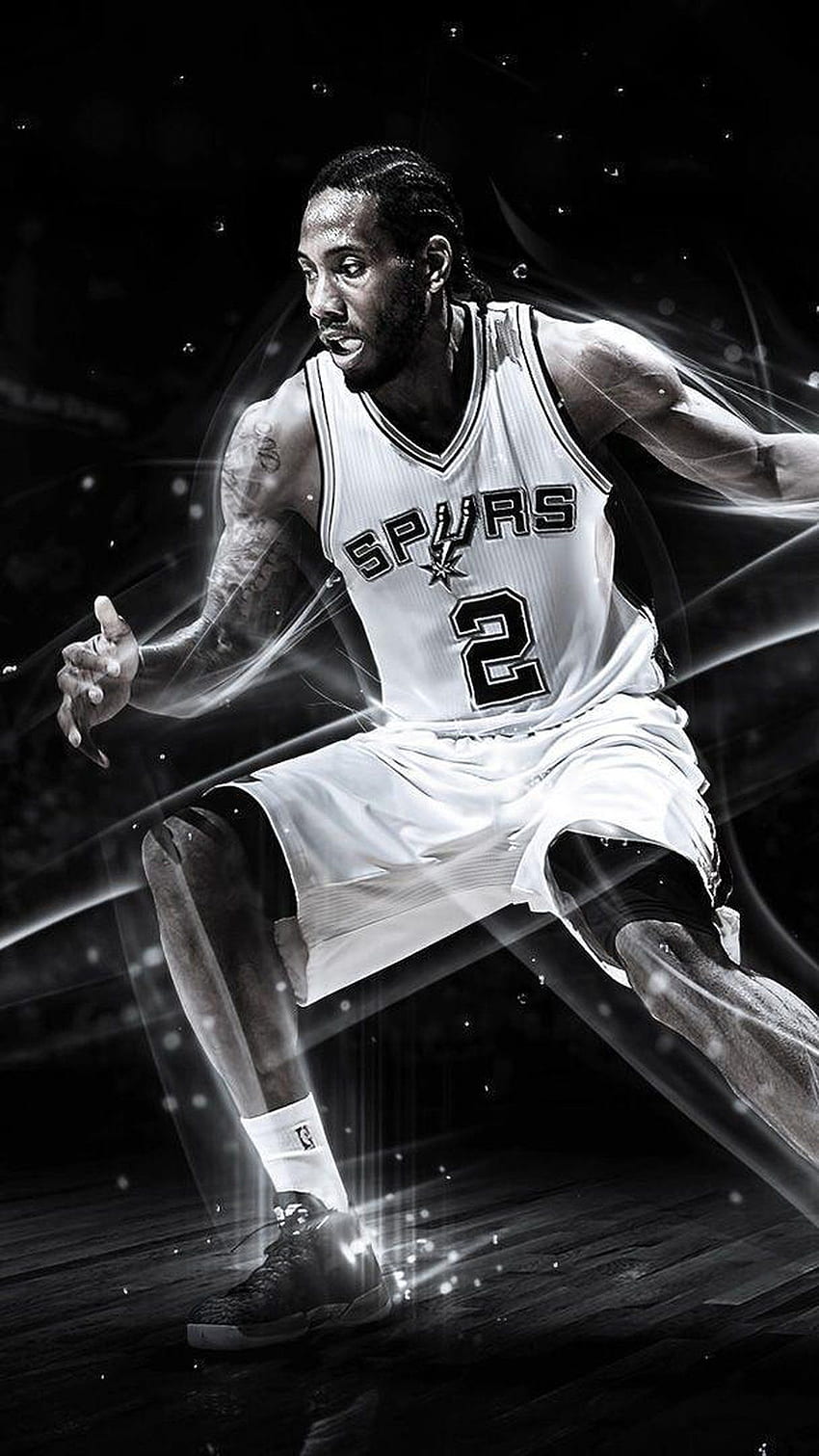 Download Kawhi Leonard Greyscale Wallpaper