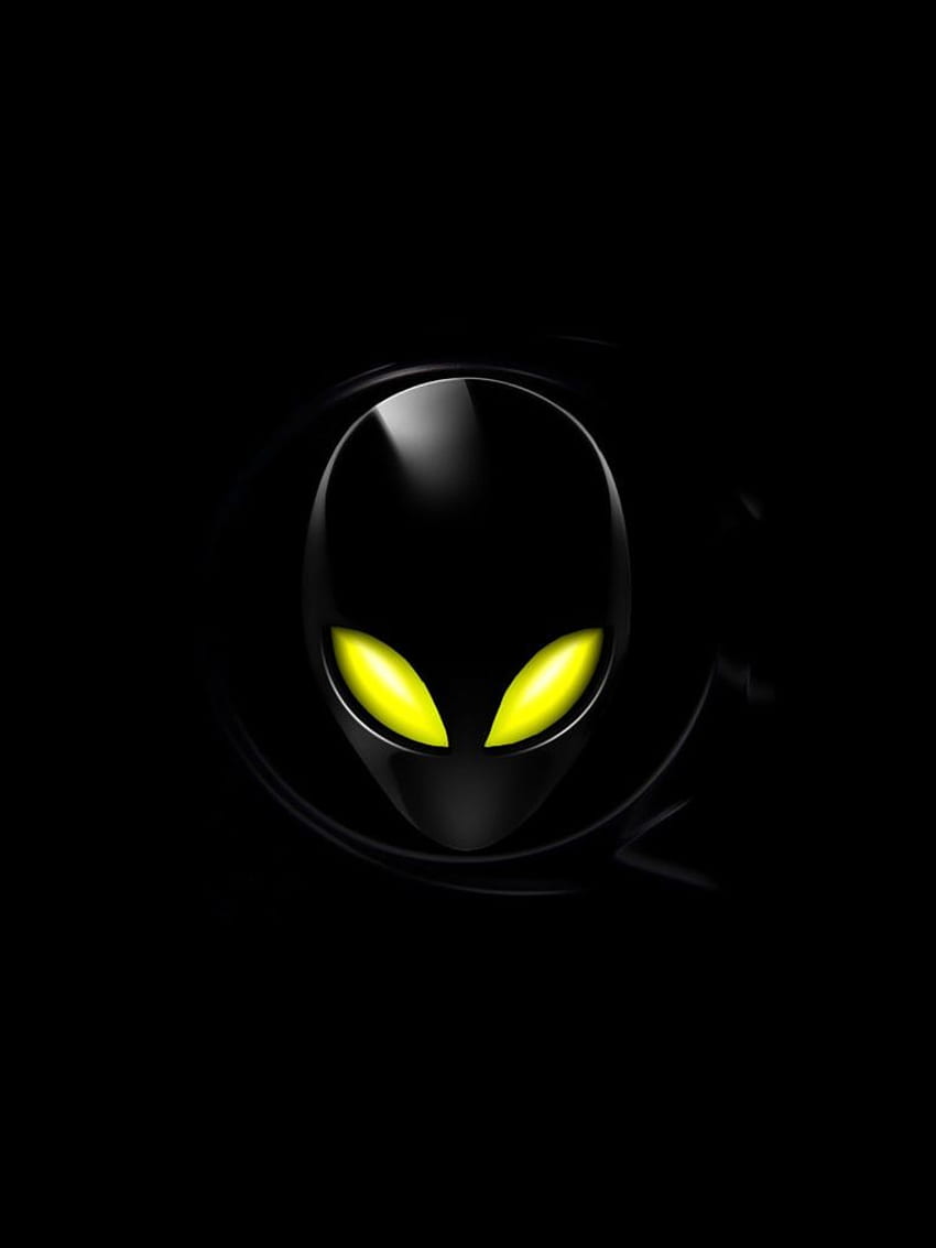 เวกเตอร์ - Real Alien Skull Black UFO - iPad iPhone, Cool Alien UFO วอลล์เปเปอร์โทรศัพท์ HD