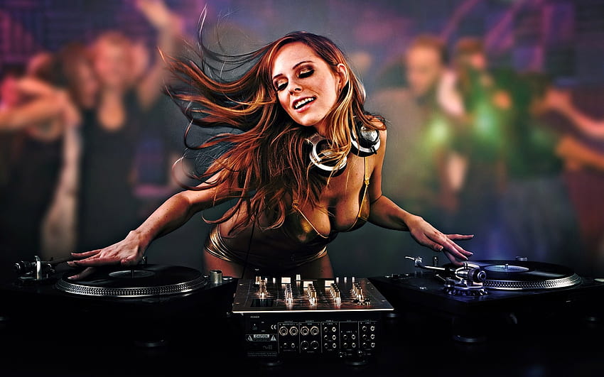 feel the beat, dance, fun, dj, girl, woman, music, club, beat, female HD wallpaper