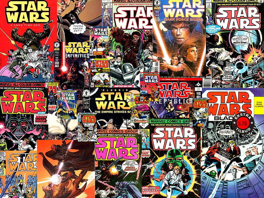Spojrzenie wstecz na oryginalne komiksy Marvela Star Wars, Star Wars Collage Tapeta HD