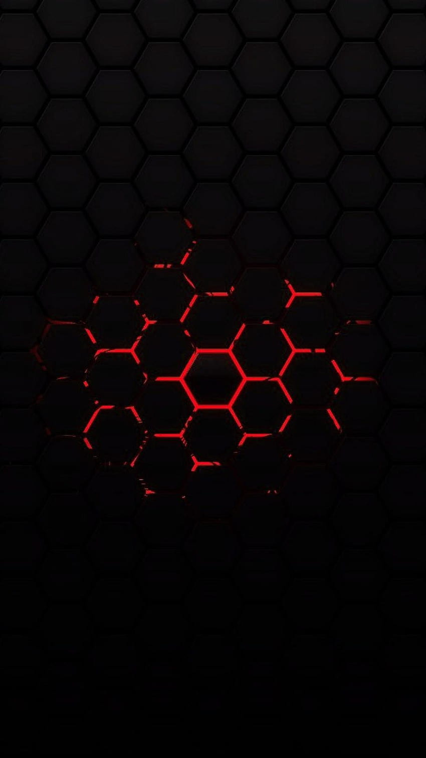 Red and Black Hexagon HD phone wallpaper