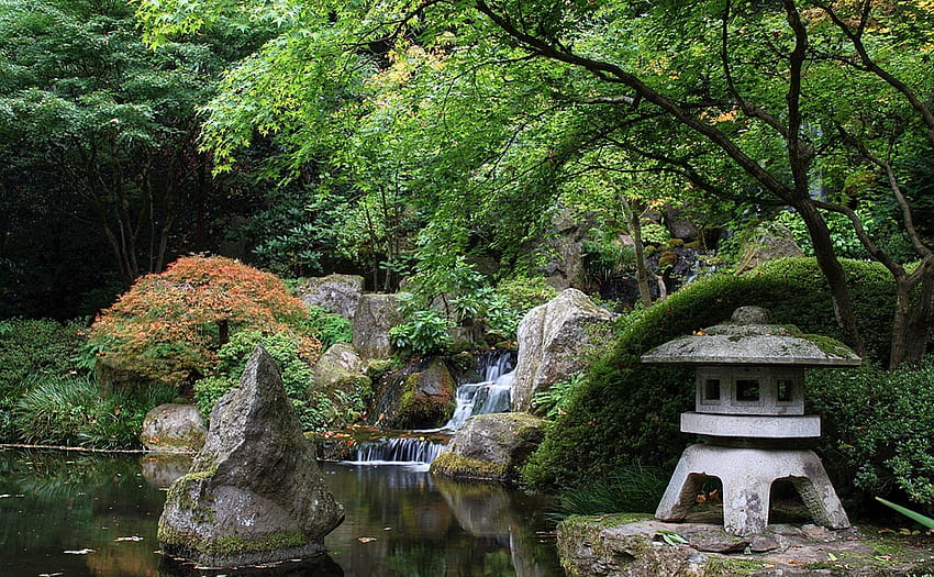 Portland Japanese Garden, Portland, Oregon, japonês, jardim, Portland, Oregon papel de parede HD