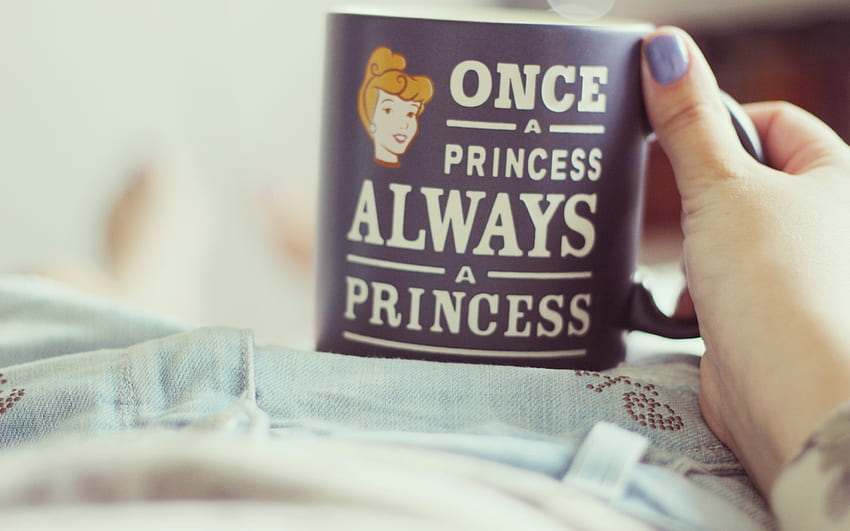 :), word, princess, cup, quote, funny, hand HD wallpaper
