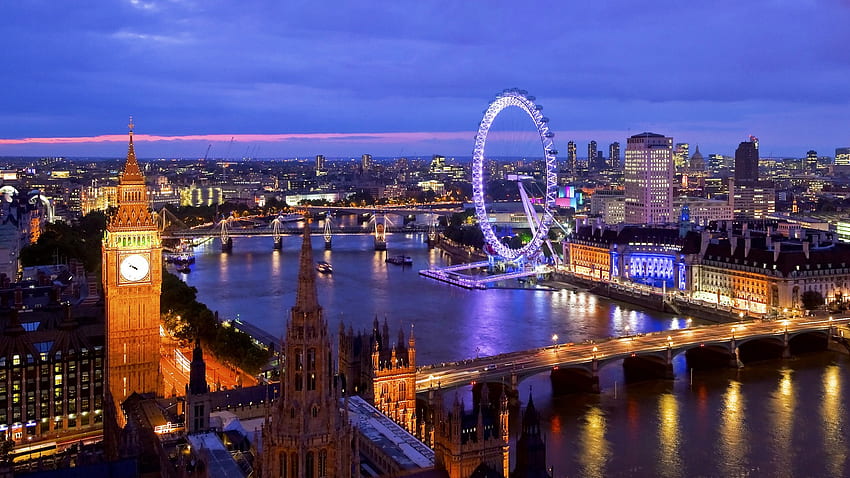 London City, London Night Skyline HD wallpaper