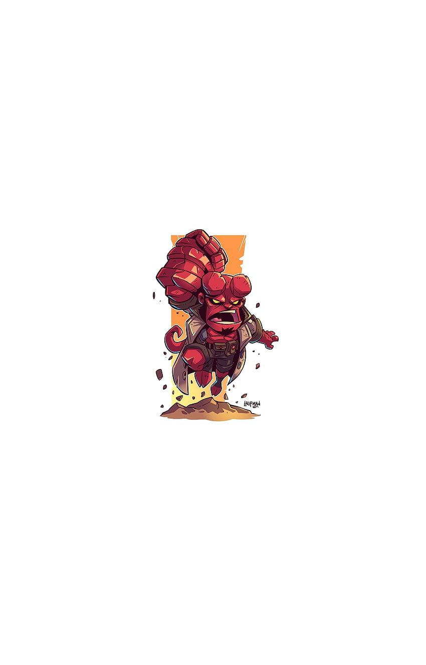 Minimal, Hellboy, Kunst HD-Handy-Hintergrundbild