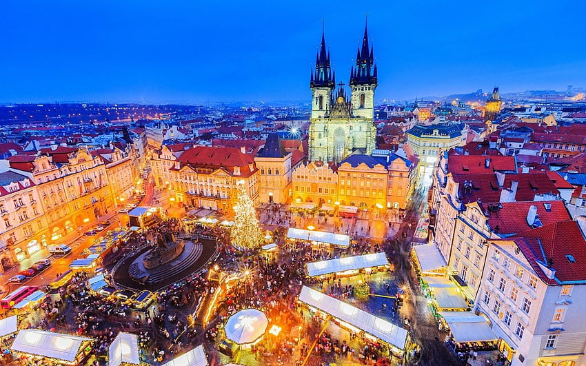 Os melhores mercados de Natal da Europa, Christmas City papel de parede HD