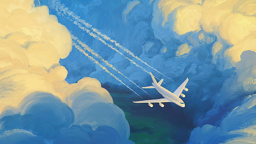 비행기 삽화 , , 배경 및, 비행기 예술 HD 월페이퍼