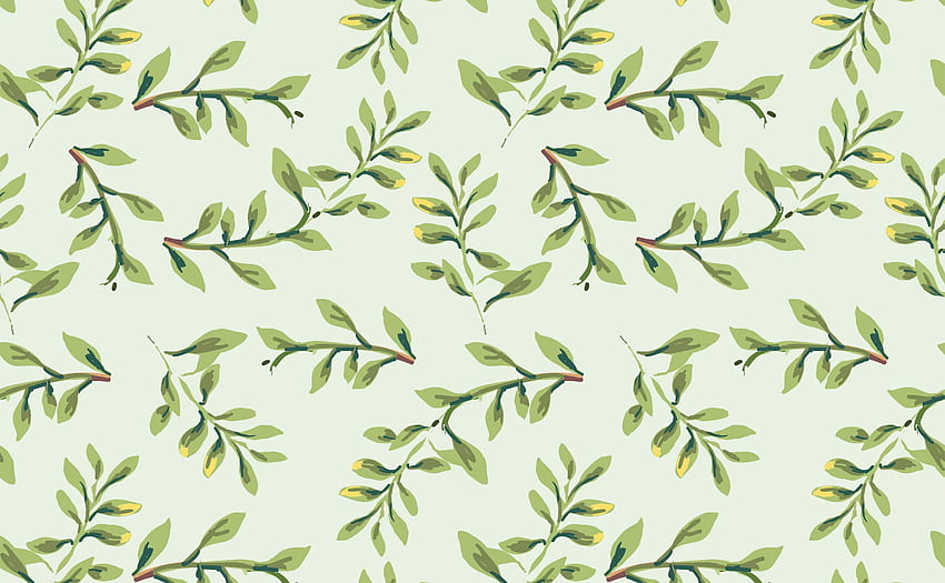 Twiggy - Sprigs Of Leaves, Pastel Leaves HD wallpaper