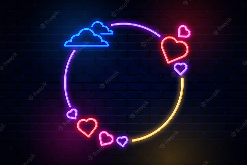 Neon Heart Wallpaper - Download to your mobile from PHONEKY