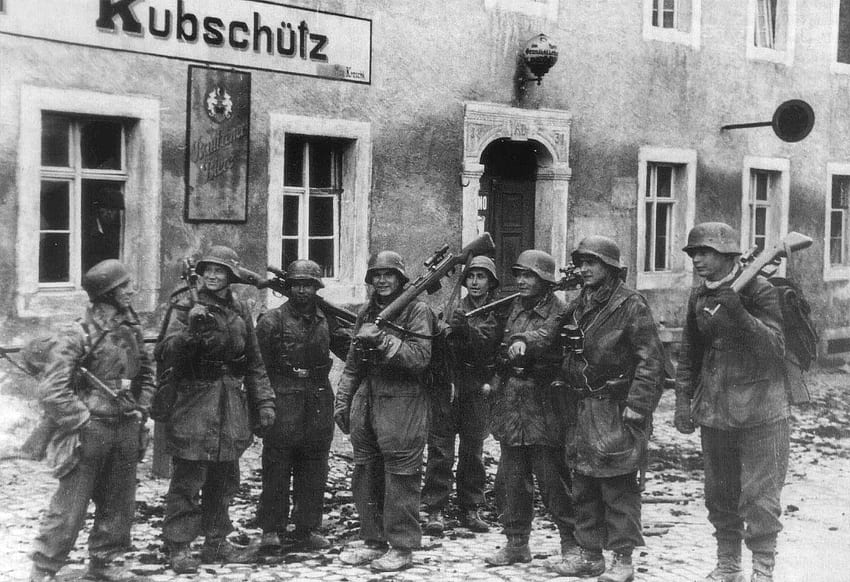Soldaten, Scharfschützen, Nazi, Zweiter Weltkrieg, Monochrom, alt HD-Hintergrundbild