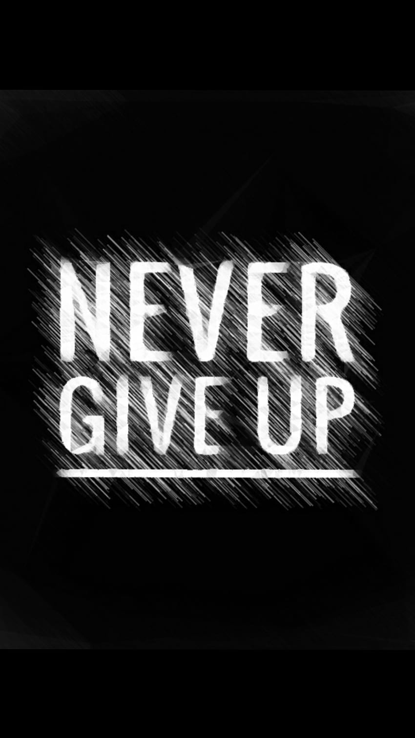 Never give up. never, zedge, art, deep, midnight, blue, neon, design, motivation, say, text HD phone wallpaper