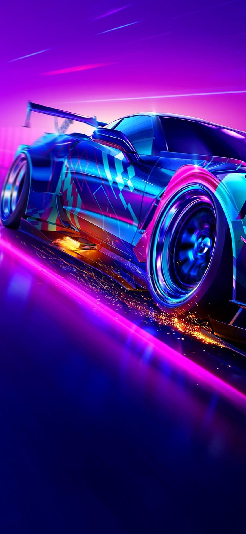 besoin de vitesse, de chaleur, de voiture cool, Awesome Neon Cars Fond d'écran de téléphone HD