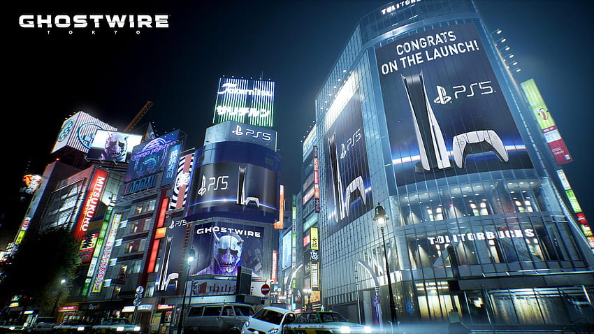 Ghostwire: Tokyo - Parabéns Sony pelo lançamento do papel de parede HD