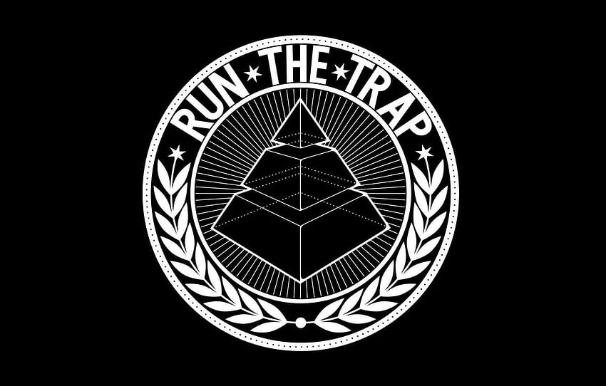 Minimalism, White, Pyramid, , Black, Logo, Trap Music HD wallpaper