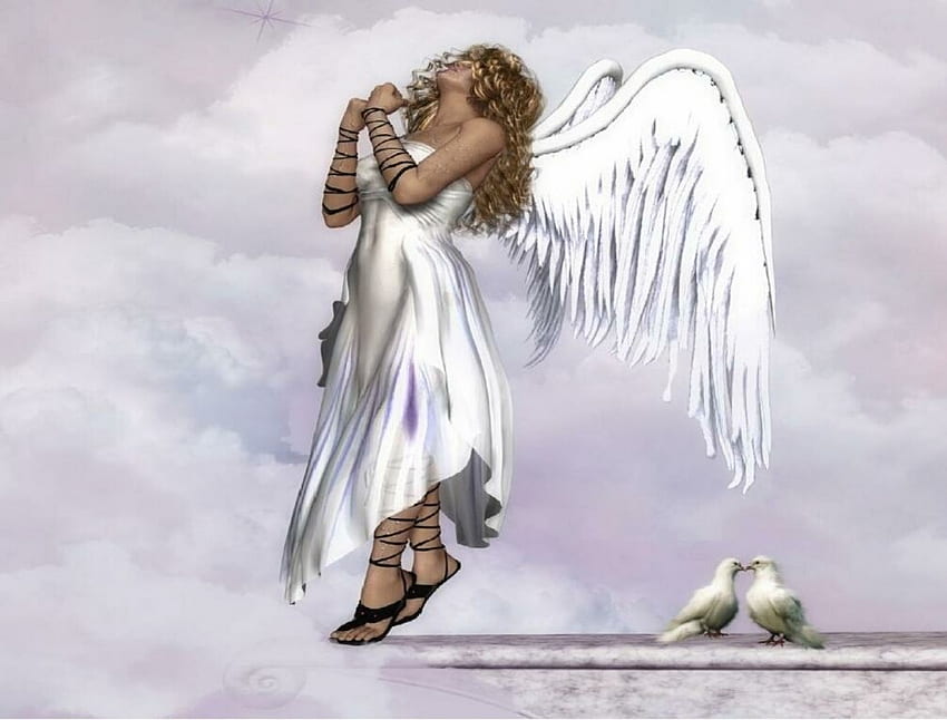 Oração de um anjo, anjo, oração papel de parede HD