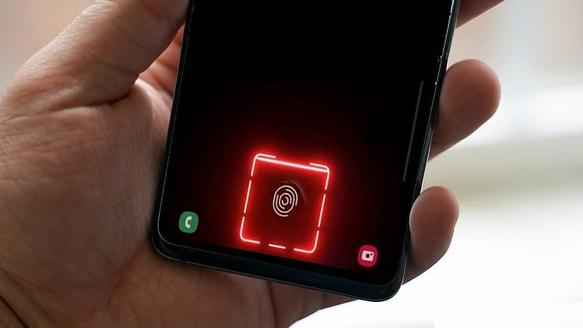 Scanner per impronte digitali con display incredibile Galaxy S10 Sfondo HD
