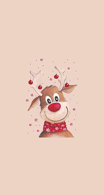Download Christmas Lights On Cute Reindeer Wallpaper  Wallpaperscom