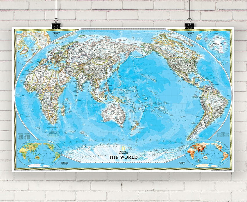 National Geographic Dünya Klasik Siyasi Duvar Haritası, National Geographic Dünya Haritası HD duvar kağıdı
