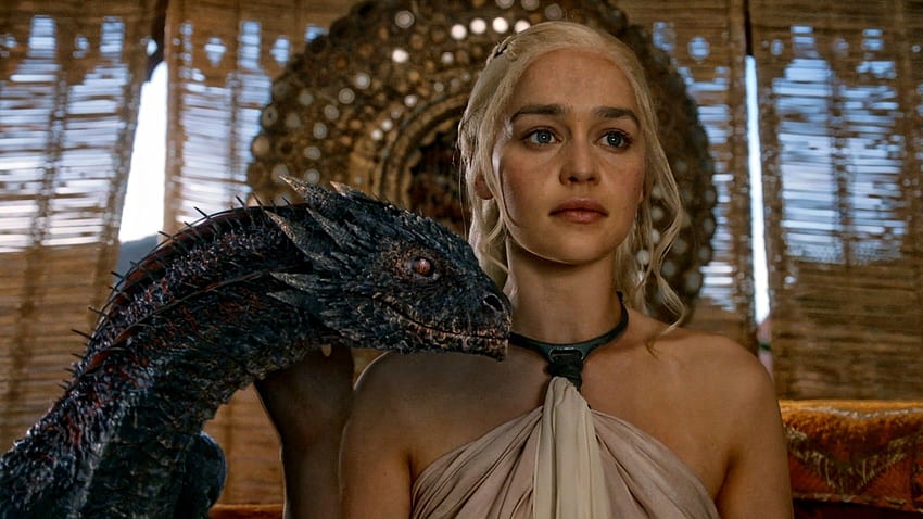 Frauen, Drachen, Game of Thrones, Daenerys Targaryen, Schwarz, Dracarys HD-Hintergrundbild