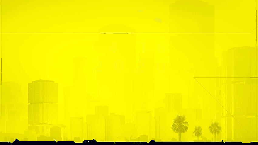 Cyberpunk 2077 Yellow Plain Background - Cyberpunk 2077 Yellow, Cyberpunk 2077 Logo HD wallpaper