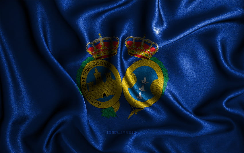 Huelva flag, , silk wavy flags, spanish provinces, Day of Huelva, fabric flags, Flag of Huelva, 3D art, Huelva, Europe, Provinces of Spain, Huelva 3D flag, Spain HD wallpaper