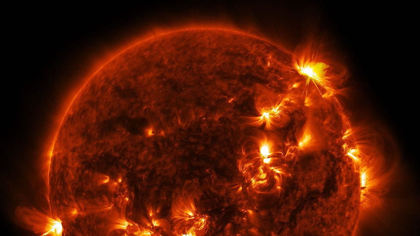 Sonneneruption, Fackeln HD-Hintergrundbild