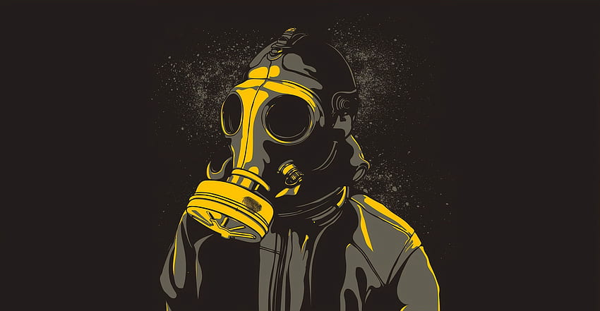 Gas Mask Guy, Художник, , , Фон и , Аниме момче с газова маска HD тапет