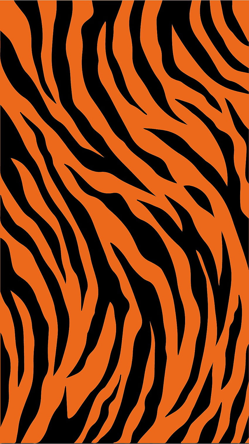 Tiger Pattern, orange, samsung, oppo, black, iphone HD phone wallpaper