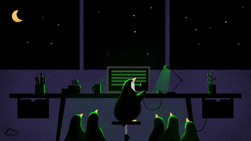 илюстрация, пингвини, лого, Linux, Tux, отворен код, марка, птица, компютър HD тапет