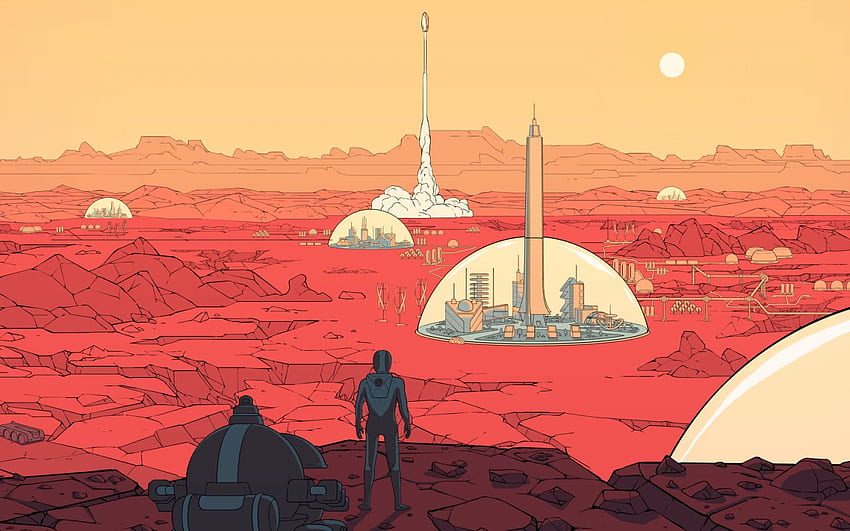 Paesaggio di una colonia marziana da Surviving Mars [] per il tuo , cellulare e tablet. Esplora Marte. Marte , Bruno Marte , Marte Sfondo HD