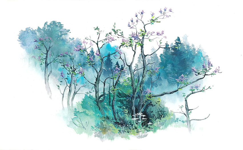 Mateusz Urbanowicz «« tumblr »», Ghibli Watercolor HD wallpaper