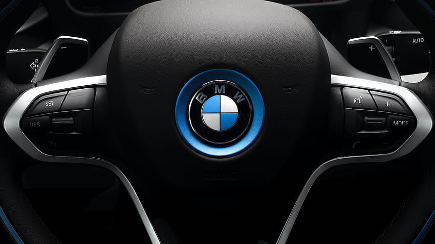 bmw, car, steering wheel, black, brand u 16:9 background, Car Brands HD wallpaper