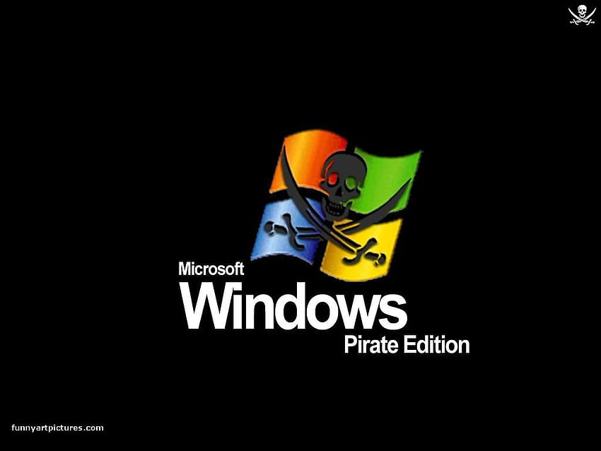 bandera pirata de Windows , divertido fondo de pantalla