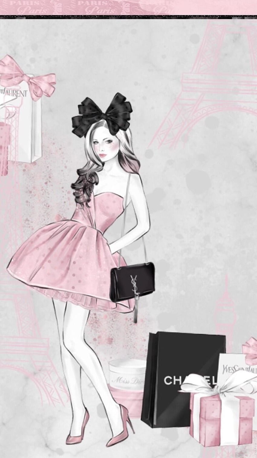 ivelicious101: “Parisian girl, Fashion Illustration HD phone wallpaper