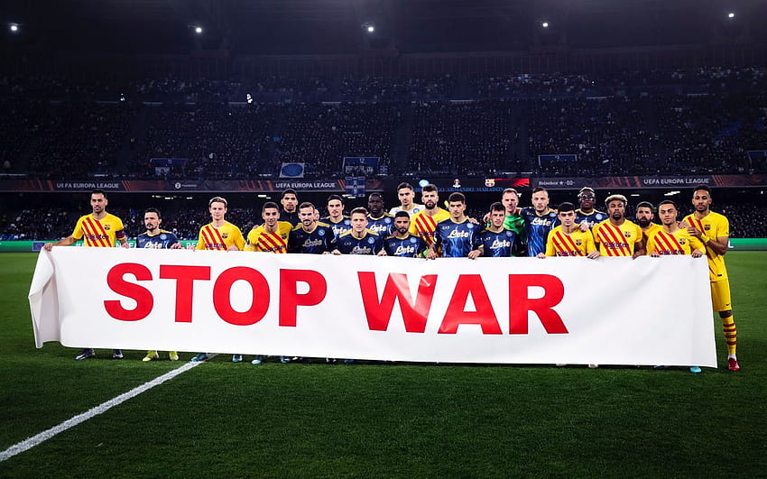 FC Barcelona - Aturem la guerra. Fermiamo la guerra papel de parede HD