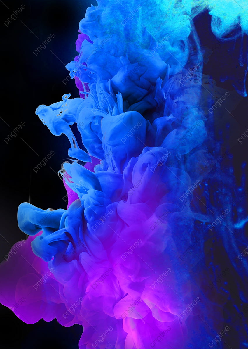 Fundo de fumaça abstrato gradiente azul e roxo, fundo de fumaça azul, roxo, abstrato para fumaça azul rosa Papel de parede de celular HD