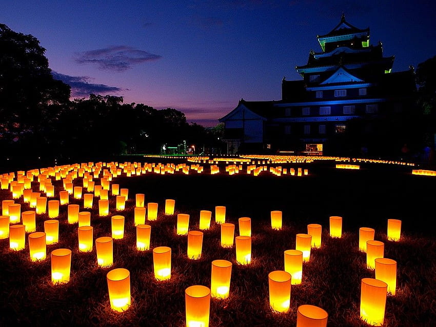 오봉 축제 8730, 일본 등불 축제 HD 월페이퍼