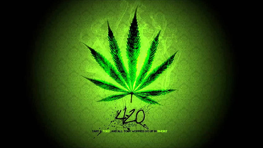 marijuana fabric, gift wrap - Spoonflower., Trippy Marijuana HD wallpaper