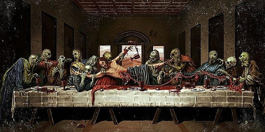 a day: zombie apocalypse last supper end of the world HD wallpaper