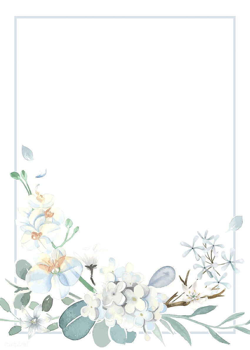 Premium-Vektor der Einladungskarte mit einem hellblauen Thema 466767. Blumenhintergrund, Blumenkartendesign, Blumenkarten HD-Handy-Hintergrundbild