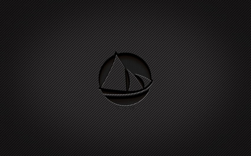 Solus carbon logo, , grunge art, carbon background, creative, Solus black logo, Linux, Solus logo, Solus HD wallpaper