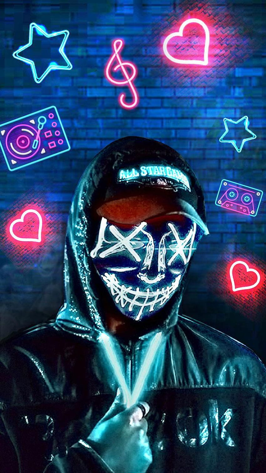 Neon Masks, Neon Face Mask HD phone wallpaper