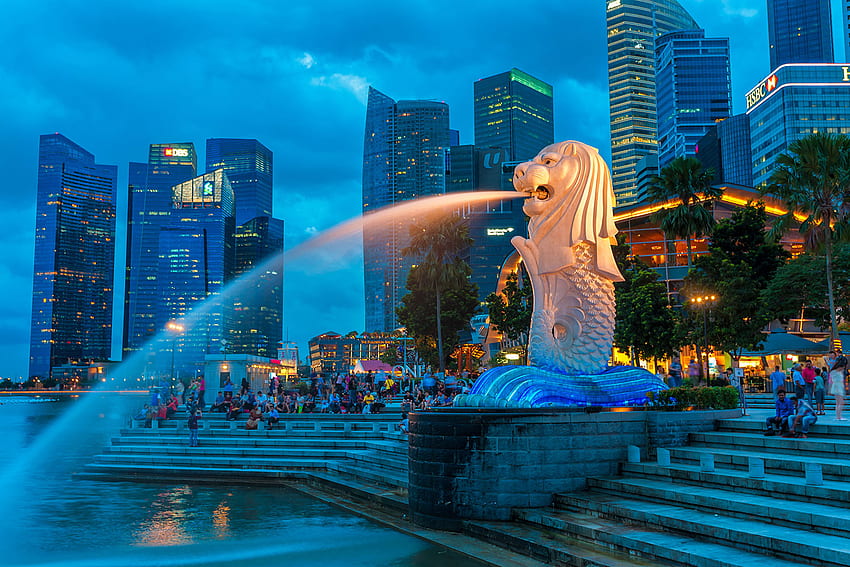 Drucken Sie a , Merlion Singapur HD-Hintergrundbild
